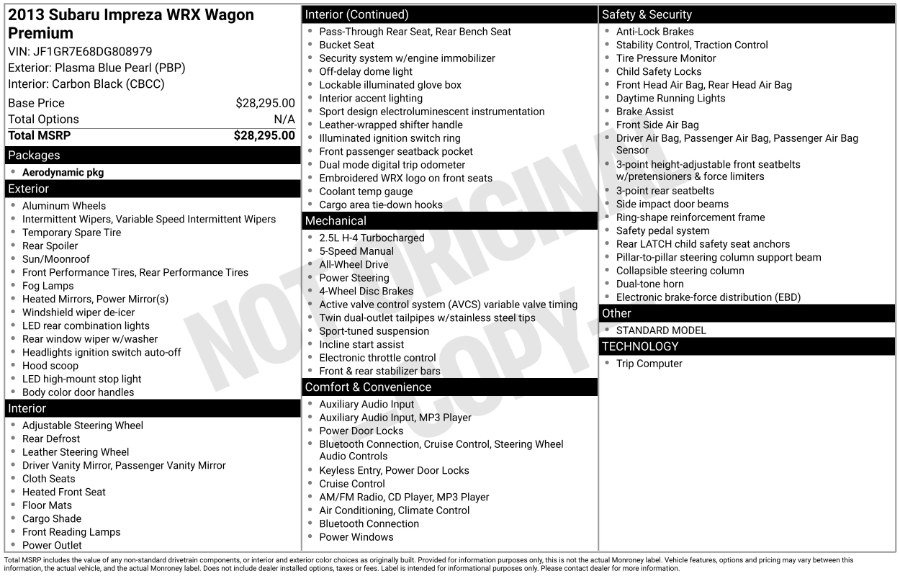 2013 Subaru Impreza