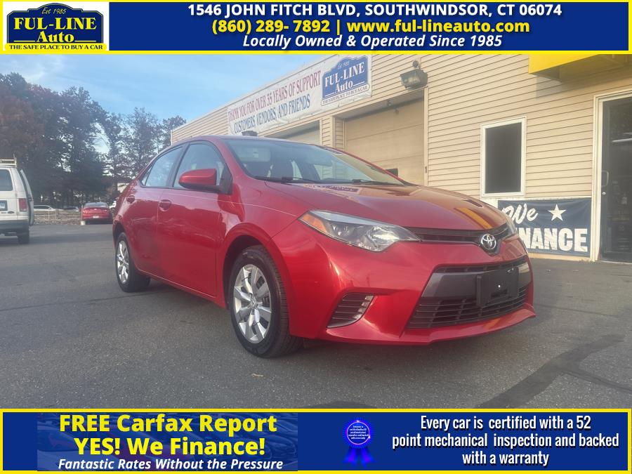 2015 Toyota Corolla 4dr Sdn CVT LE (Natl), available for sale in South Windsor , Connecticut | Ful-line Auto LLC. South Windsor , Connecticut 2015 Toyota Corolla 4dr Sdn CVT LE (Natl), available for sale in South Windsor , Connecticut | Ful-line Auto LLC. South Windsor , Connecticut