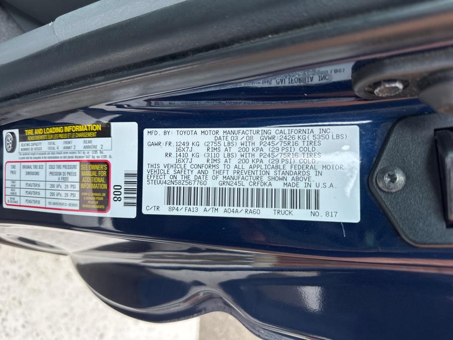 2008 Toyota Tacoma 4WD Access V6 Manual, available for sale in Waterbury, Connecticut | National Auto Brokers, Inc.. Waterbury, Connecticut 2008 Toyota Tacoma 4WD Access V6 Manual, available for sale in Waterbury, Connecticut | National Auto Brokers, Inc.. Waterbury, Connecticut