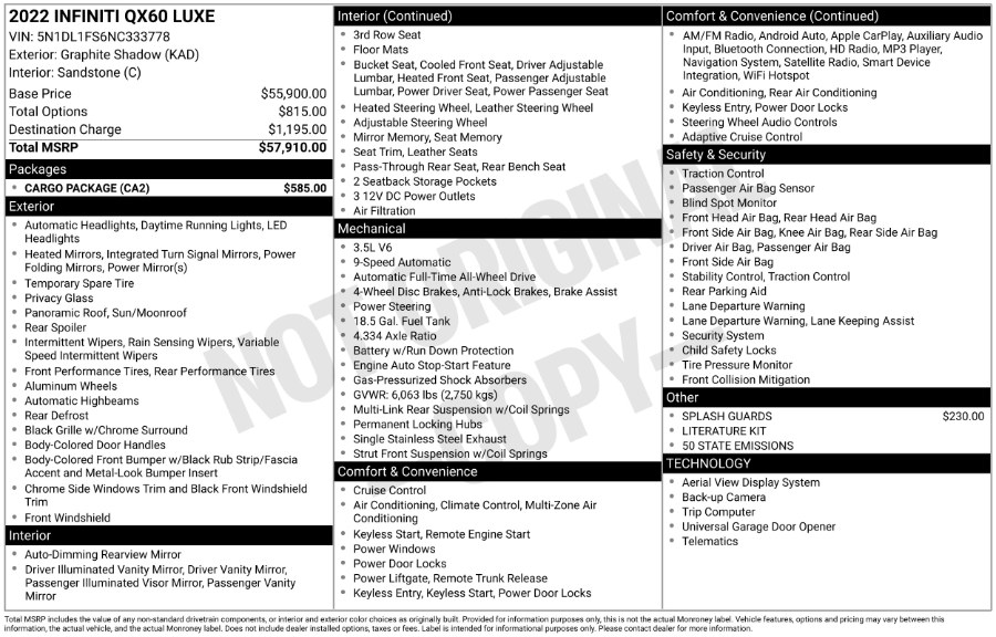 2022 INFINITI QX60 LUXE AWD, available for sale in Waterbury, Connecticut | Highline Car Connection. Waterbury, Connecticut 2022 INFINITI QX60 LUXE AWD, available for sale in Waterbury, Connecticut | Highline Car Connection. Waterbury, Connecticut