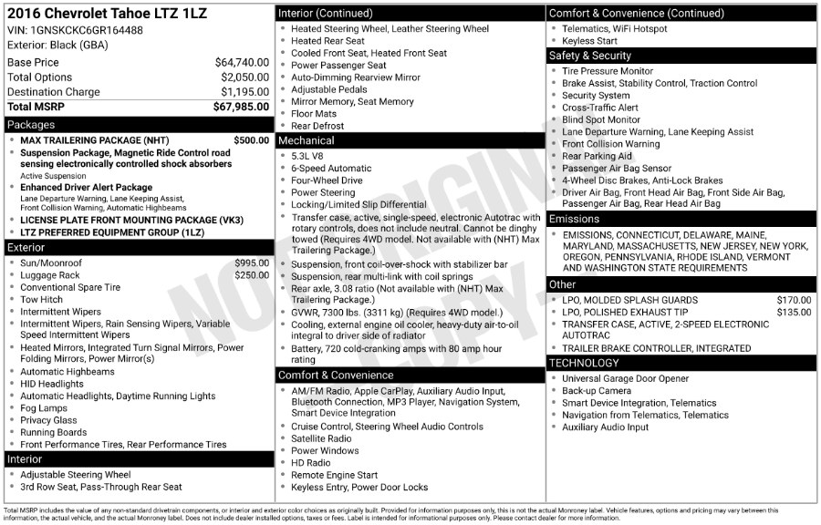 2016 Chevrolet Tahoe