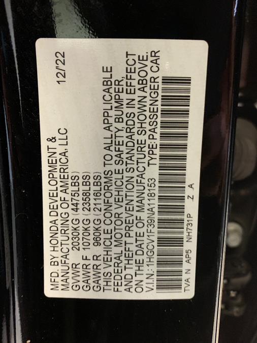 2022 Honda Accord Sedan Sport 1.5T CVT, available for sale in Lodi, New Jersey | European Auto Expo. Lodi, New Jersey 2022 Honda Accord Sedan Sport 1.5T CVT, available for sale in Lodi, New Jersey | European Auto Expo. Lodi, New Jersey