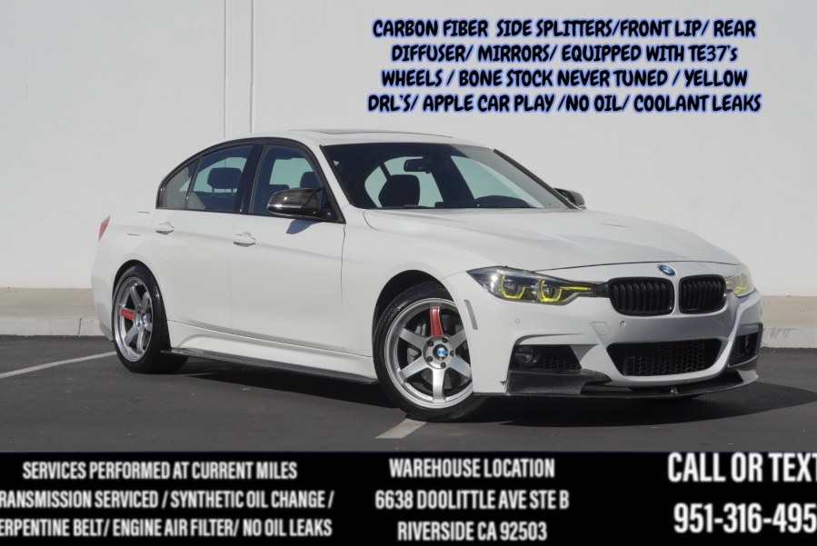 Used F30 BMW B58 340i Msport TE37’s WHEELS/ YELLOW DRL’s /HUD/ APPLE CAR PLAY 2018 | Big Timin Motors LLC. Riverside, California