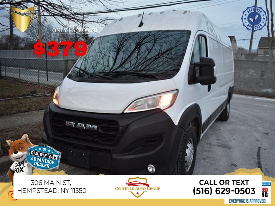 2023 Ram Promaster 3500 High Roof, available for sale in Hempstead, New York | Certified Auto Group. Hempstead, New York