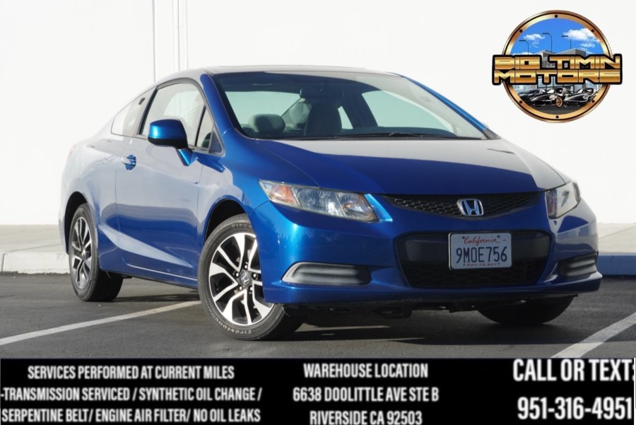 2013 Honda Civic Cpe EX (ONE OWNER) SUNROOF/ BLUETOOTH, available for sale in Riverside, California | Big Timin Motors LLC. Riverside, California