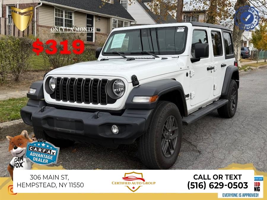2024 Jeep Wrangler Sport S, available for sale in Hempstead, New York | Certified Auto Group. Hempstead, New York