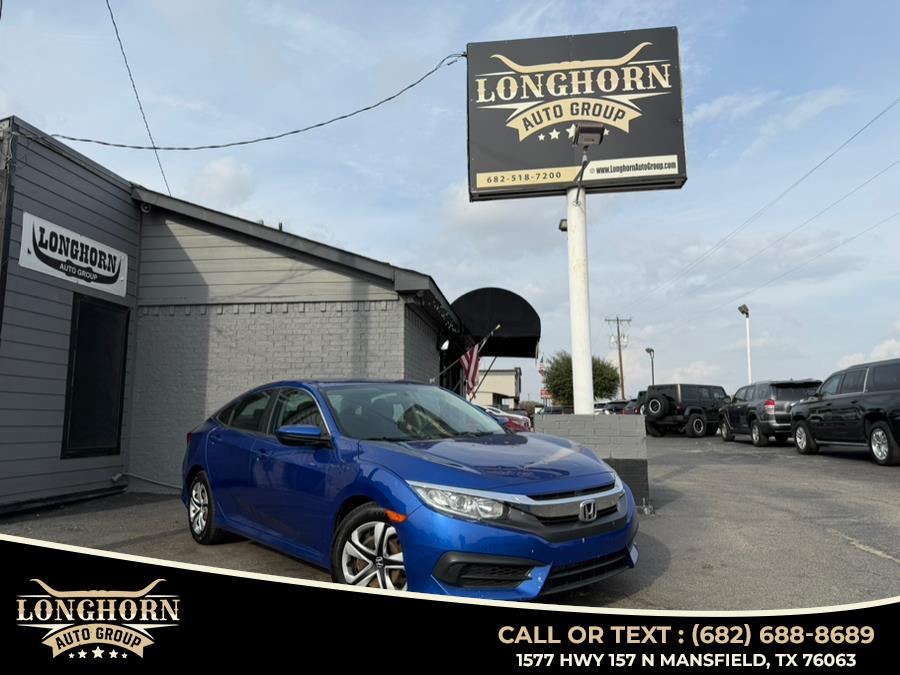 Used 2016 Honda Civic Sedan in Mansfield, Texas | Longhorn Auto Group. Mansfield, Texas