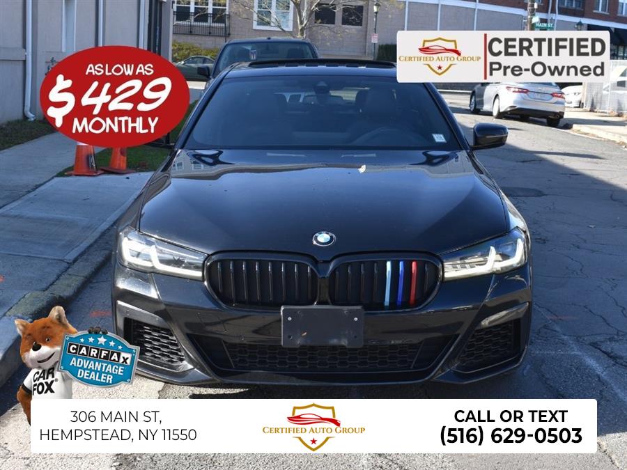 2021 BMW 5 Series 540i xDrive, available for sale in Hempstead, New York | Certified Automotive Group. Hempstead, New York