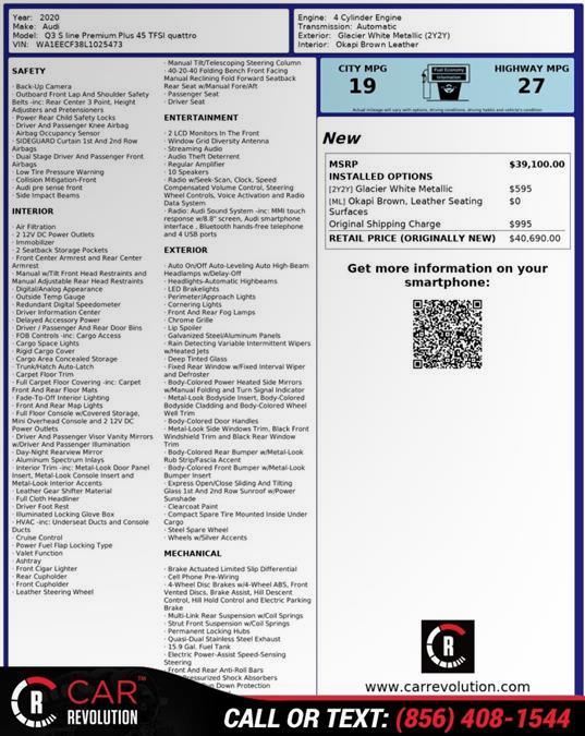 2020 Audi Q3 S line Premium Plus, available for sale in Maple Shade, New Jersey | Car Revolution. Maple Shade, New Jersey