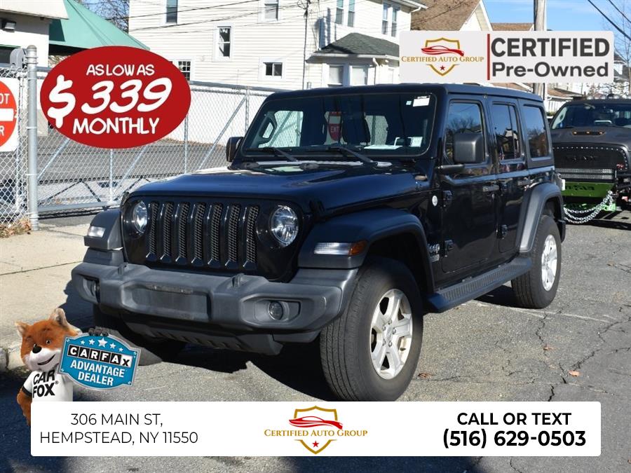 2021 Jeep Wrangler Unlimited Sport S, available for sale in Hempstead, New York | Certified Automotive Group. Hempstead, New York