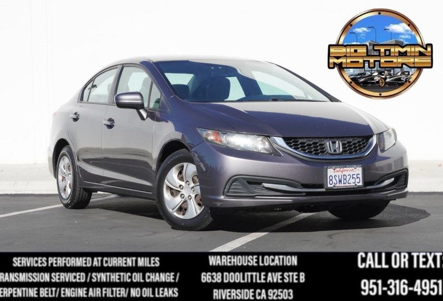 2015 Honda Civic Sedan LX LX/ BLUETOOTH/ BACK UP CAMERA, available for sale in Riverside, California | Big Timin Motors LLC. Riverside, California