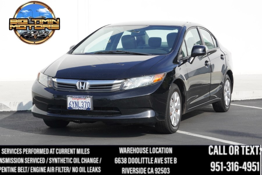 2012 Honda Civic Sdn LX 4dr Auto LX, available for sale in Riverside, California | Big Timin Motors LLC. Riverside, California
