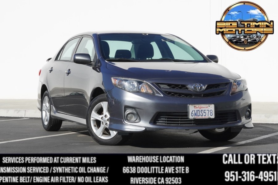 2012 Toyota Corolla S 4dr Sdn Auto S (BLUETOOTH), available for sale in Riverside, California | Big Timin Motors LLC. Riverside, California