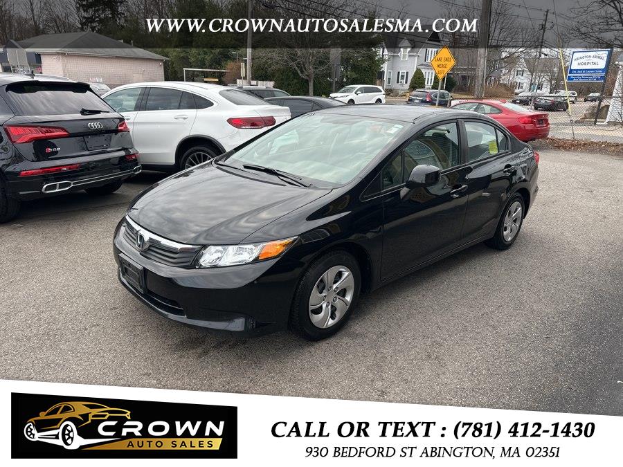 2012 Honda Civic Sdn 4dr Man LX, available for sale in Abington, Massachusetts | Crown Auto Sales. Abington, Massachusetts