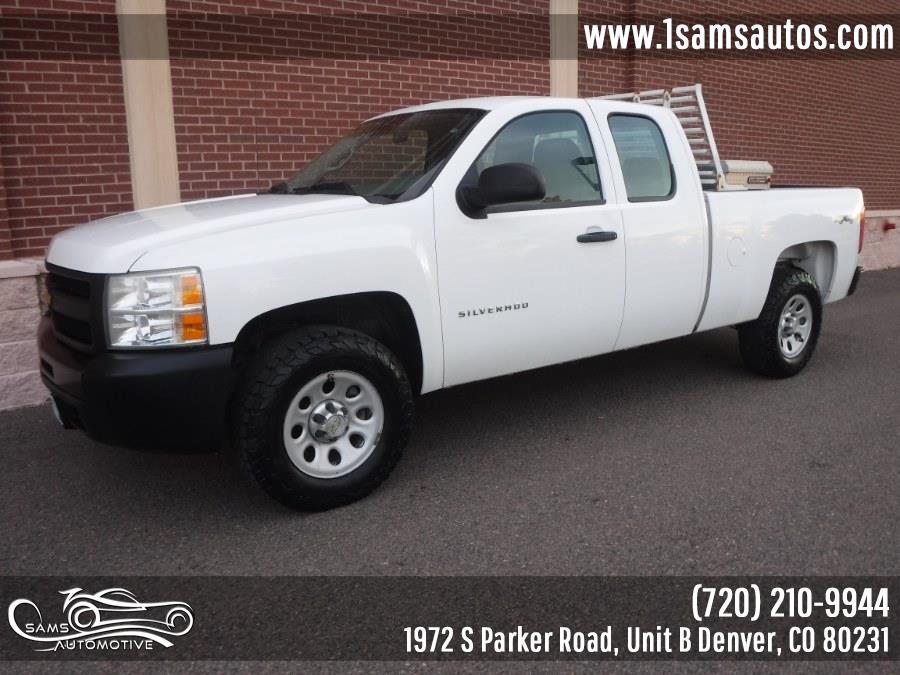 2012 Chevrolet Silverado 1500 4WD Ext Cab 143.5" Work Truck, available for sale in Denver, Colorado | Sam's Automotive. Denver, Colorado