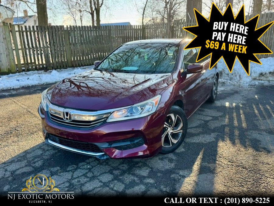 2016 Honda Accord Sedan 4dr I4 CVT LX, available for sale in Elizabeth, New Jersey | NJ Exotic Motors. Elizabeth, New Jersey