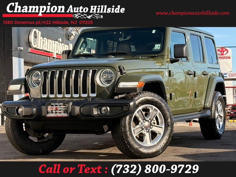 2021 Jeep Wrangler Unlimited Sahara 4x4, available for sale in Hillside, New Jersey | Champion Auto Hillside. Hillside, New Jersey