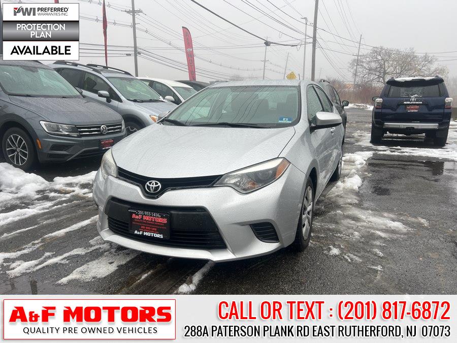 2016 Toyota Corolla 4dr Sdn CVT LE (Natl), available for sale in East Rutherford, New Jersey | A&F Motors LLC. East Rutherford, New Jersey