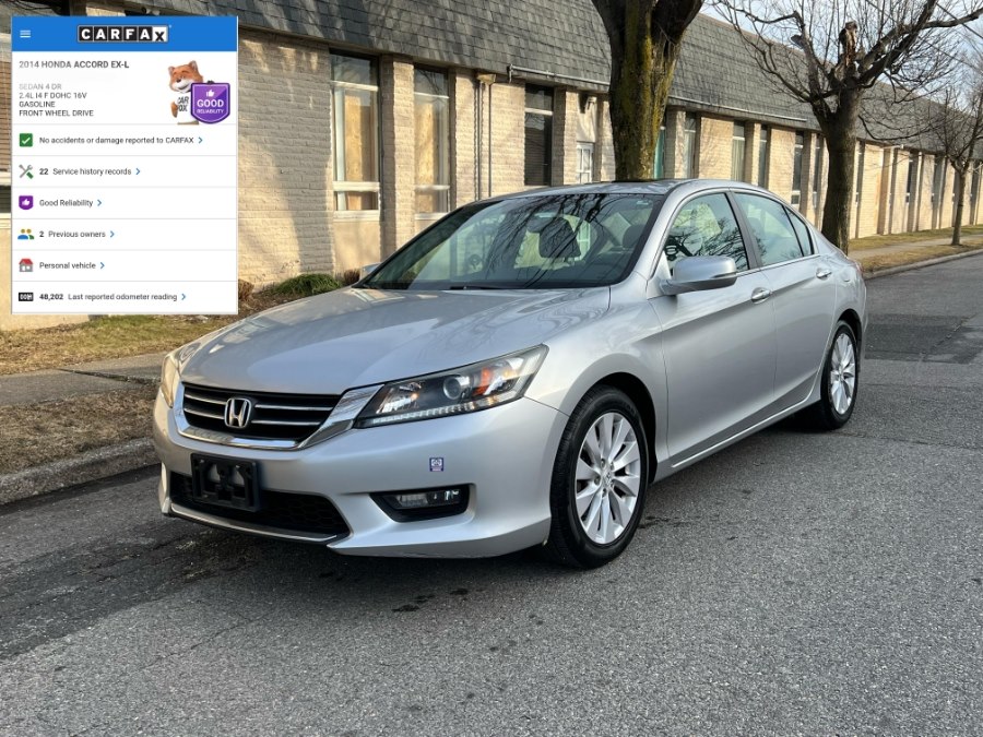 Used Honda Accord Sedan 4dr I4 CVT EX-L 2014 | Cargenic Automotive. Lindenhurst, New York