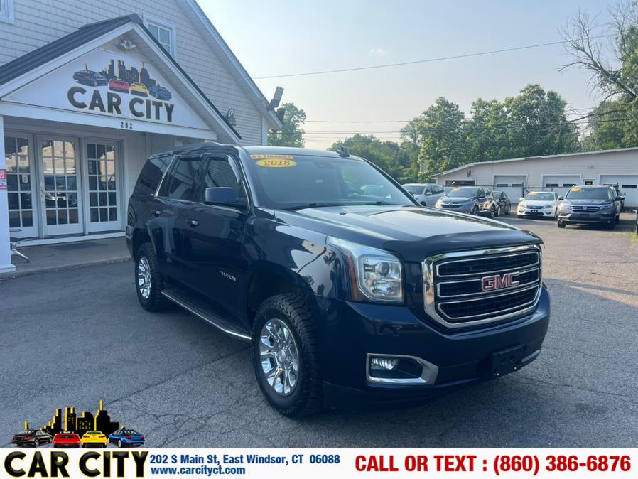 2018 GMC Yukon 4WD 4dr SLT, available for sale in East Windsor, Connecticut | Car City LLC. East Windsor, Connecticut