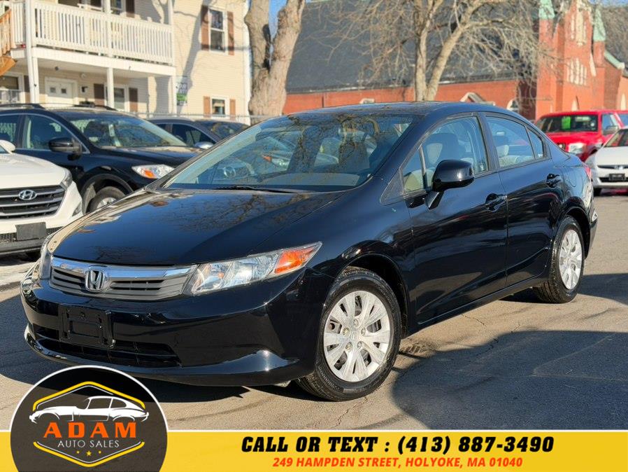 2012 Honda Civic Sdn 4dr Auto LX, available for sale in Holyoke, Massachusetts | Adam Auto Sales. Holyoke, Massachusetts
