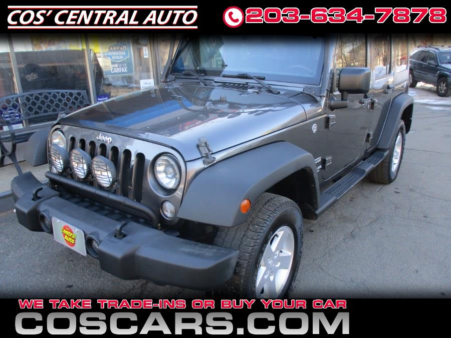 2016 Jeep Wrangler Unlimited 4WD 4dr Sport, available for sale in Meriden, Connecticut | Cos Central Auto. Meriden, Connecticut